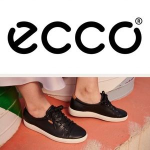 ECCO Soft 7 Black Leather Sneaker size 8